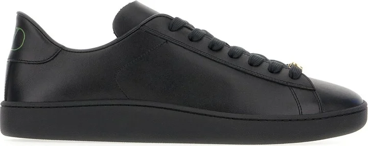 Black Leather Sneakers