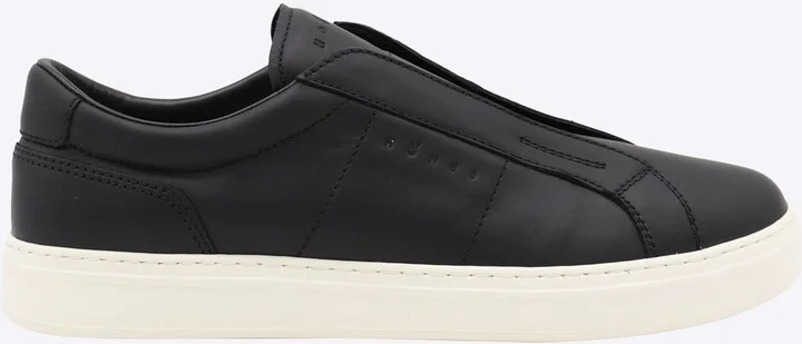 Black Leather Sneakers