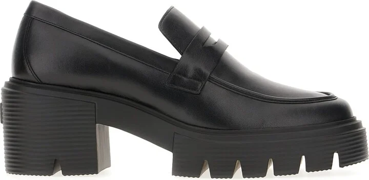 Black Leather Soho Loafers