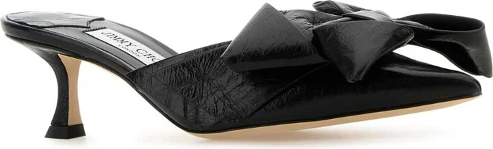 Black Leather Staz Mules - Image 2