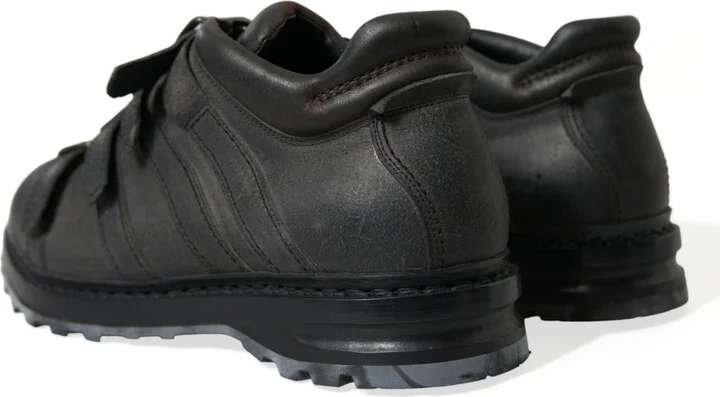 Black Leather Strap Men Ankle Boots Men's Shoes - Image 4