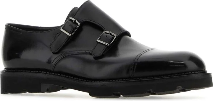 Black Leather Strap Shoes - Image 2