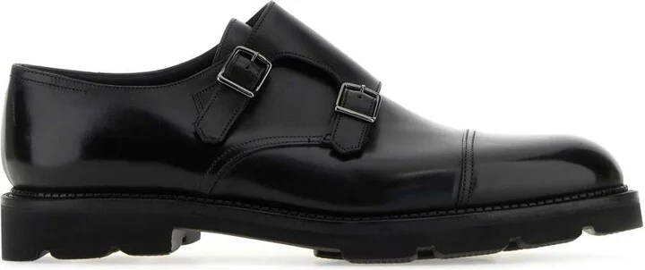 Black Leather Strap Shoes
