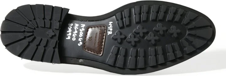 Black Leather Studded Loafers Dress Men's Shoes - Image 6