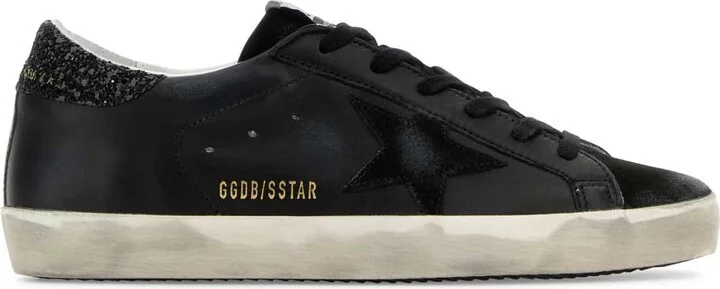 Black Leather Superstar Sneakers