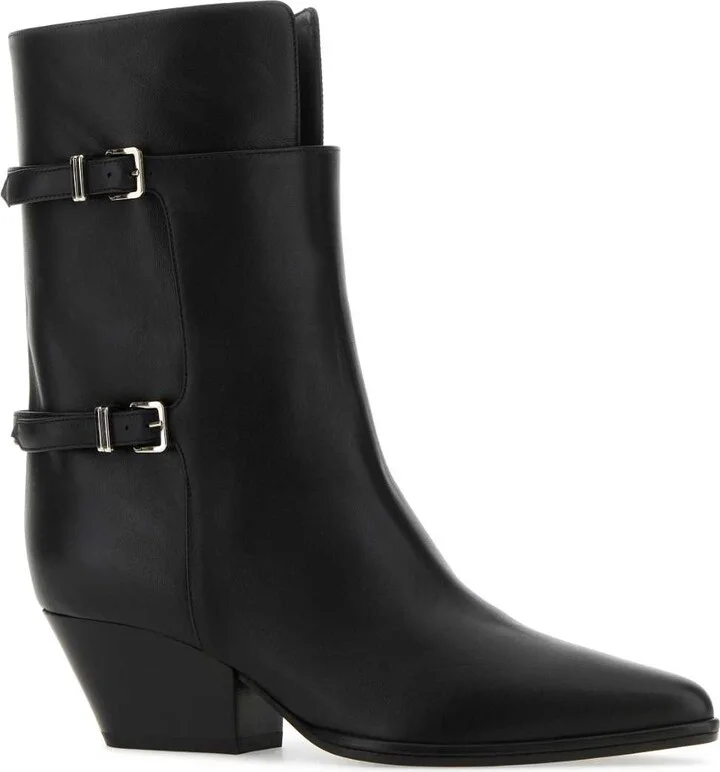 Black Leather Thalestris Ankle Boots - Image 2