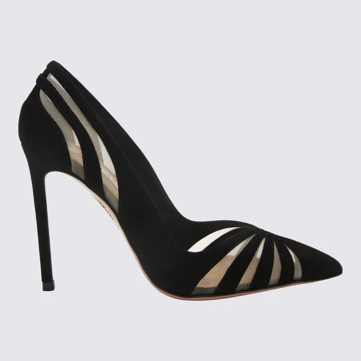 Black Leather The Spy Pump 105 - Image 2