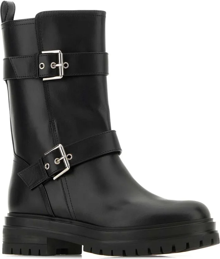 Black Leather Thiago Ankle Boots - Image 2