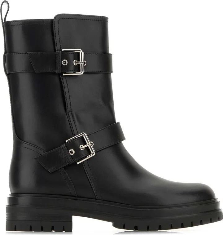 Black Leather Thiago Ankle Boots