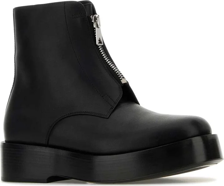 Black Leather Torino Ankle Boots - Image 2