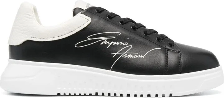 Black Leather Trainers