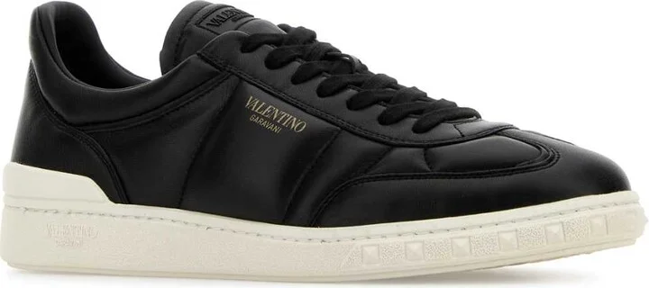 Black Leather Upvillage Sneakers - Image 2