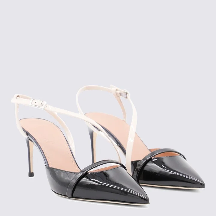 Black Leather Valeria 70-7 Pumps - Image 3
