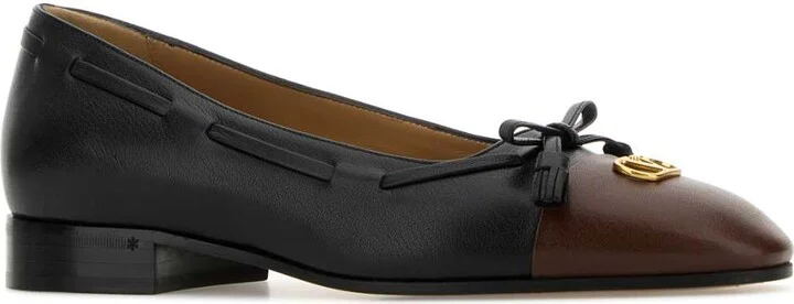Black Leather Valet Du Roi Ballerinas - Image 2