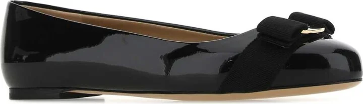 Black Leather Varina Ballerinas - Image 2