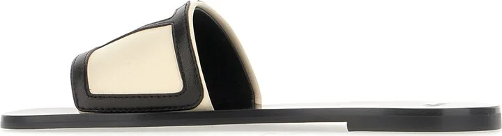 Black Leather Viva Superstar Slippers - Image 3