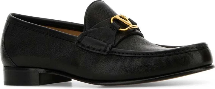 Black Leather Vlogo Loafers - Image 2