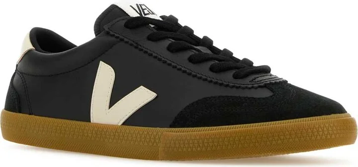 Black Leather Volley O.t. Sneakers - Image 2