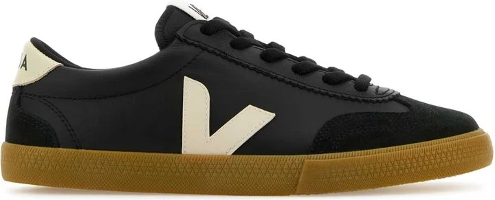 Black Leather Volley O.t. Sneakers