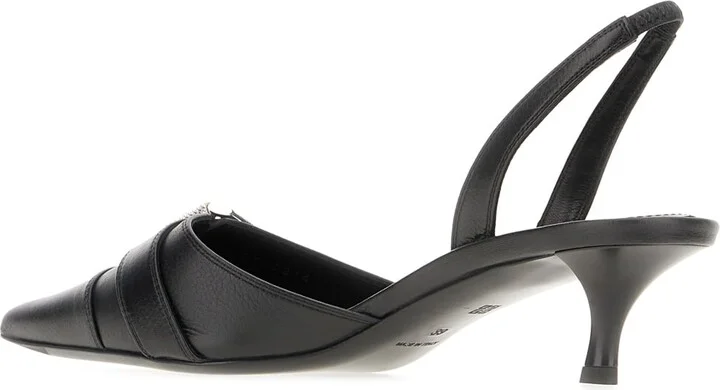 Black Leather Voyou Pumps - Image 3