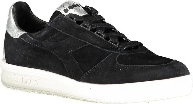 Black Leather Women Women's Sneaker - Image 2