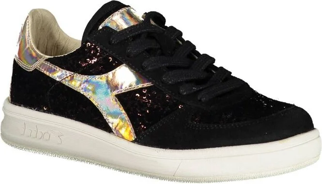 Black Leather Women Women's Sneaker - Image 2