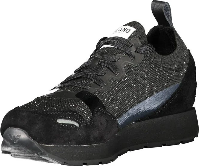 Black Leather Women Women's Sneaker - Image 3
