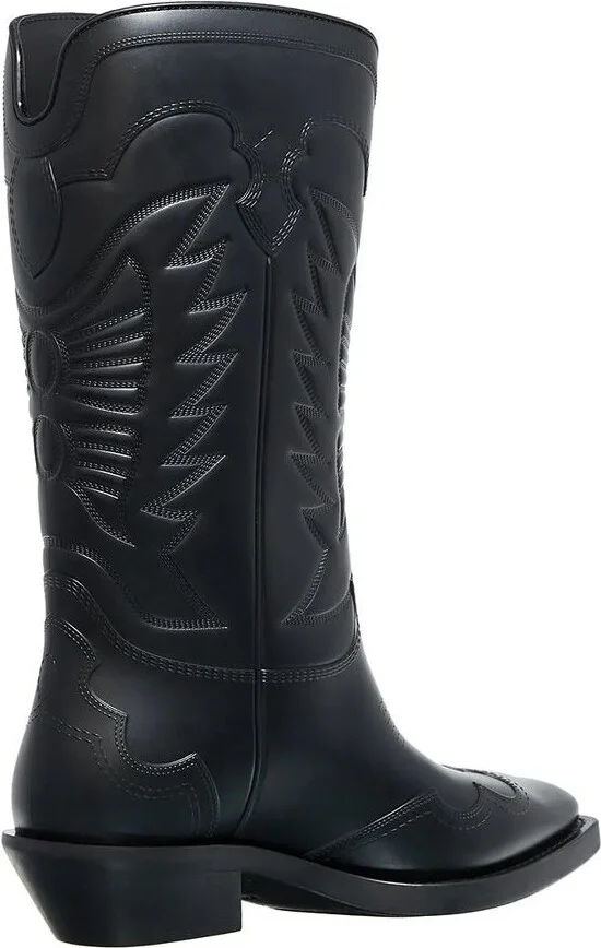 Black Leather Women's Boot - Image 2