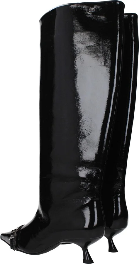 Black Leather Women's Boots - Image 4
