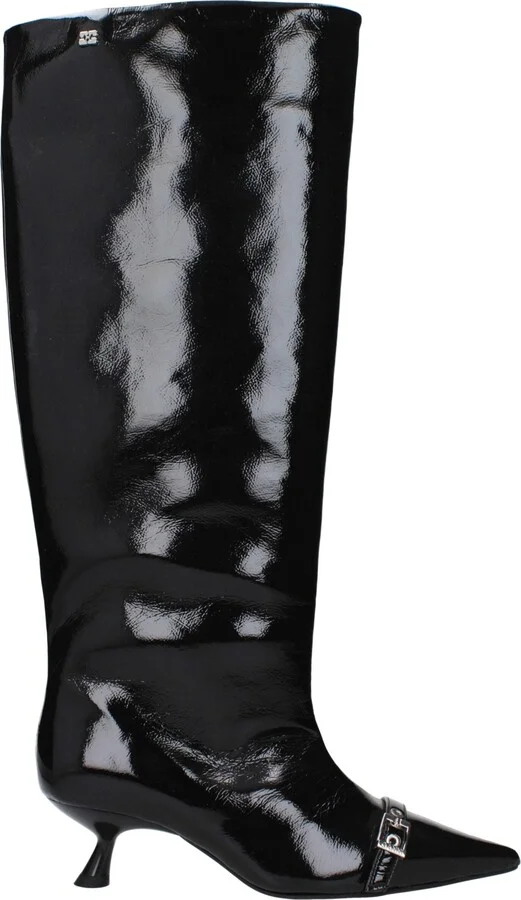 Black Leather Women's Boots