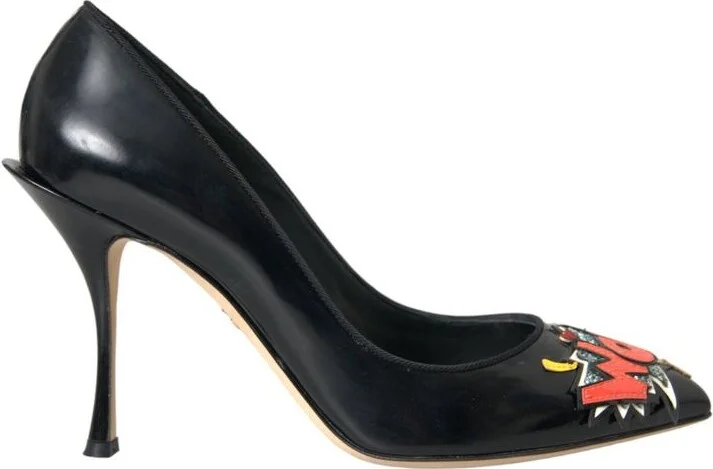 Black Leather Women's Pump