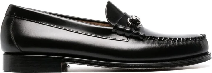 Black Lincoln Heritage Leather Loafers