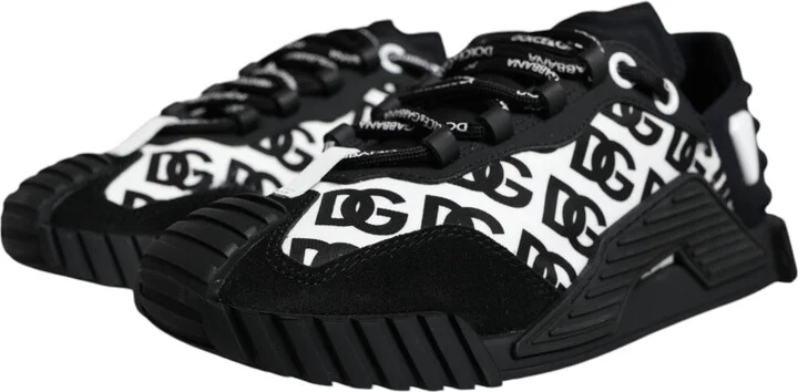 Black Logo Lace Up Low Top NS1 Sneakers Men's Shoes (Pre-Owned) - Image 3