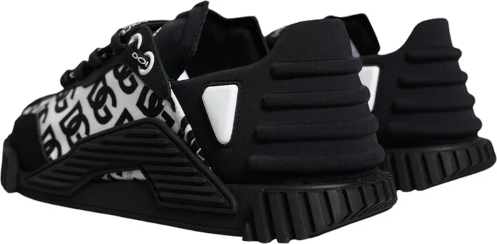 Black Logo Lace Up Low Top NS1 Sneakers Men's Shoes (Pre-Owned) - Image 4