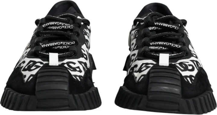 Black Logo Lace Up Low Top NS1 Sneakers Men's Shoes (Pre-Owned) - Image 2