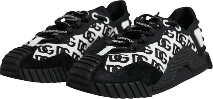 Black Logo Lace Up Low Top NS1 Sneakers Men's Shoes (Pre-Owned) - Image 4