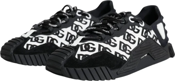 Black Logo Lace Up Low Top NS1 Sneakers Men's Shoes (Pre-Owned) - Image 3