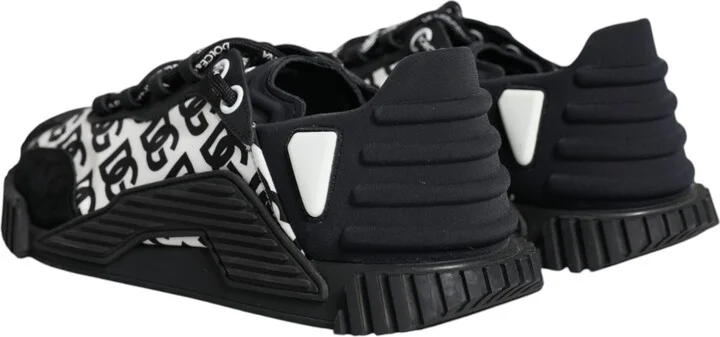 Black Logo Lace Up Low Top NS1 Sneakers Men's Shoes (Pre-Owned) - Image 4