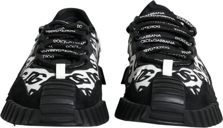Black Logo Lace Up Low Top NS1 Sneakers Men's Shoes (Pre-Owned) - Image 2