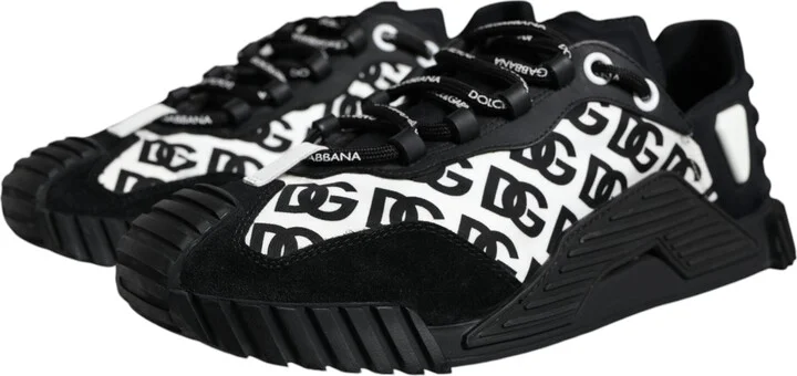 Black Logo Lace Up Low Top NS1 Sneakers Men's Shoes (Pre-Owned) - Image 3