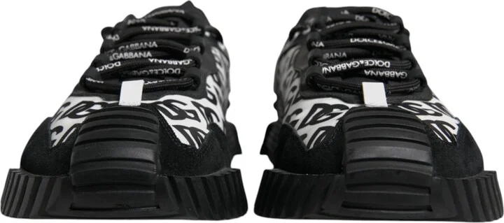 Black Logo Lace Up Low Top NS1 Sneakers Men's Shoes (Pre-Owned) - Image 2