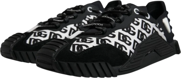 Black Logo Lace Up Low Top NS1 Sneakers Men's Shoes (Pre-Owned) - Image 3