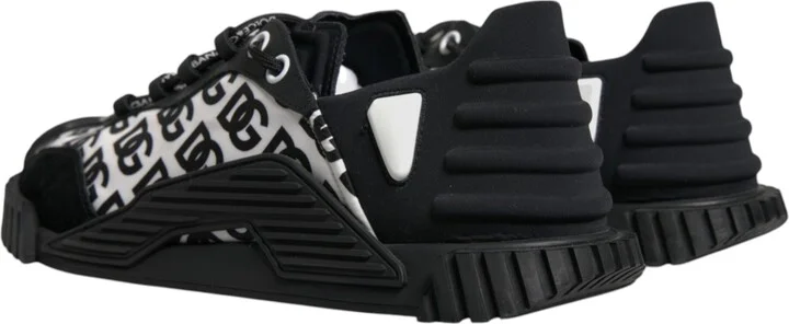 Black Logo Lace Up Low Top NS1 Sneakers Men's Shoes (Pre-Owned) - Image 4