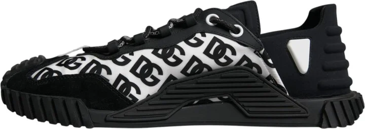 Black Logo Lace Up Low Top NS1 Sneakers Men's Shoes (Pre-Owned) - Image 5