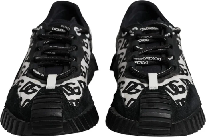 Black Logo Lace Up Low Top NS1 Sneakers Men's Shoes (Pre-Owned) - Image 2