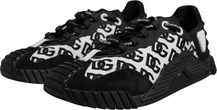 Black Logo Lace Up Low Top NS1 Sneakers Men's Shoes (Pre-Owned) - Image 3