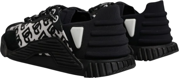 Black Logo Lace Up Low Top NS1 Sneakers Men's Shoes (Pre-Owned) - Image 4
