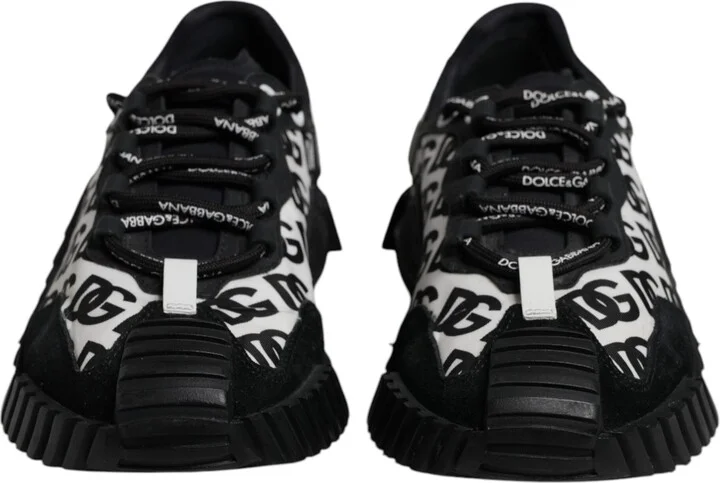 Black Logo Lace Up Low Top NS1 Sneakers Men's Shoes (Pre-Owned) - Image 2