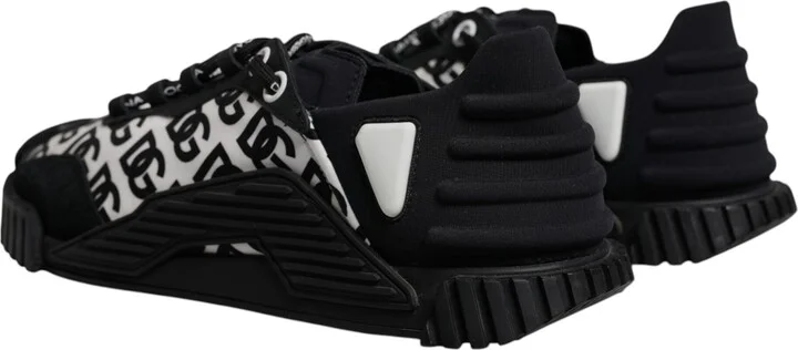 Black Logo Lace Up Low Top NS1 Sneakers Men's Shoes (Pre-Owned) - Image 4