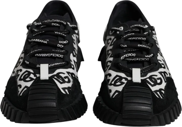 Black Logo Lace Up Low Top NS1 Sneakers Men's Shoes (Pre-Owned) - Image 2